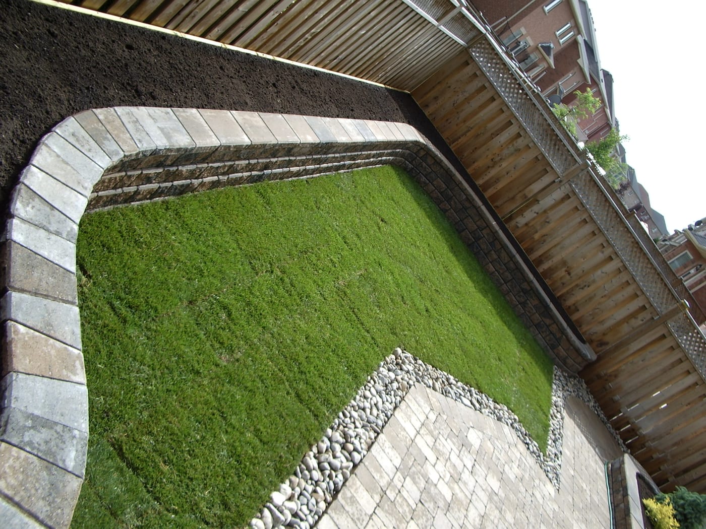 Property-wide hardscape and planting from street to rear yard