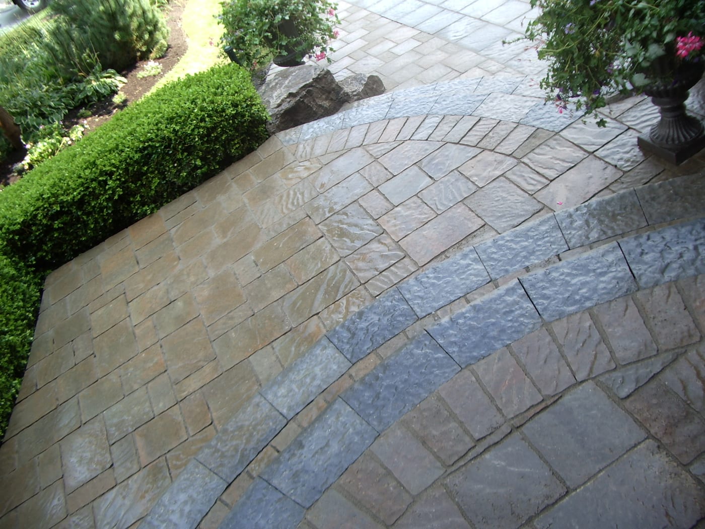 Finished hardscape at a Mississauga residence