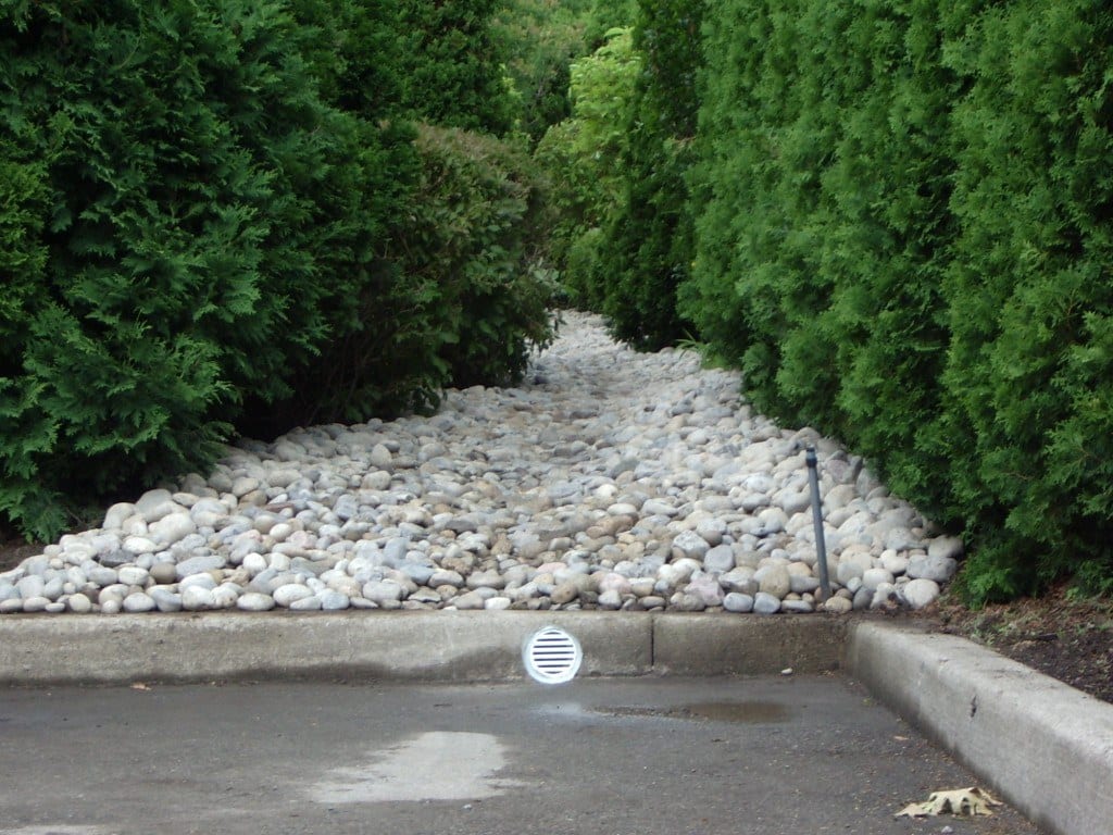 Excavation and site preparation during landscape groundworks